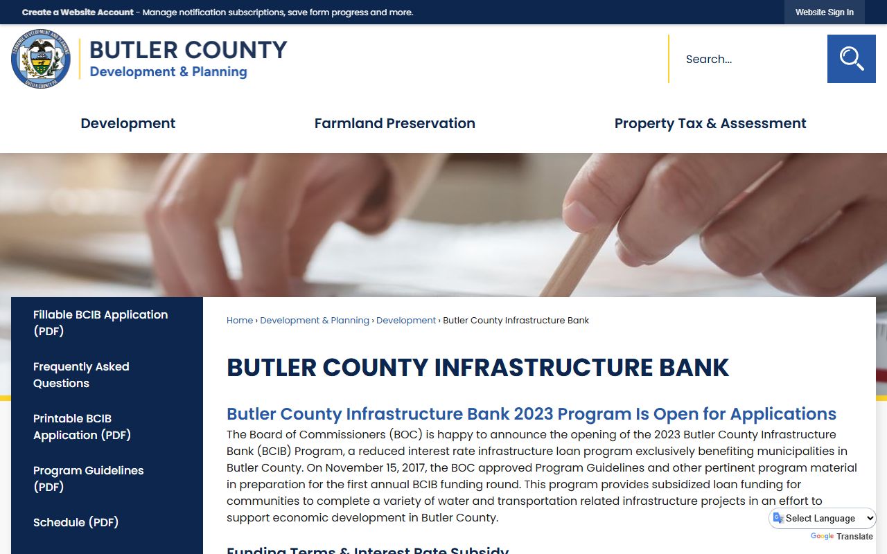 Butler County Open Records page for warrant record requests