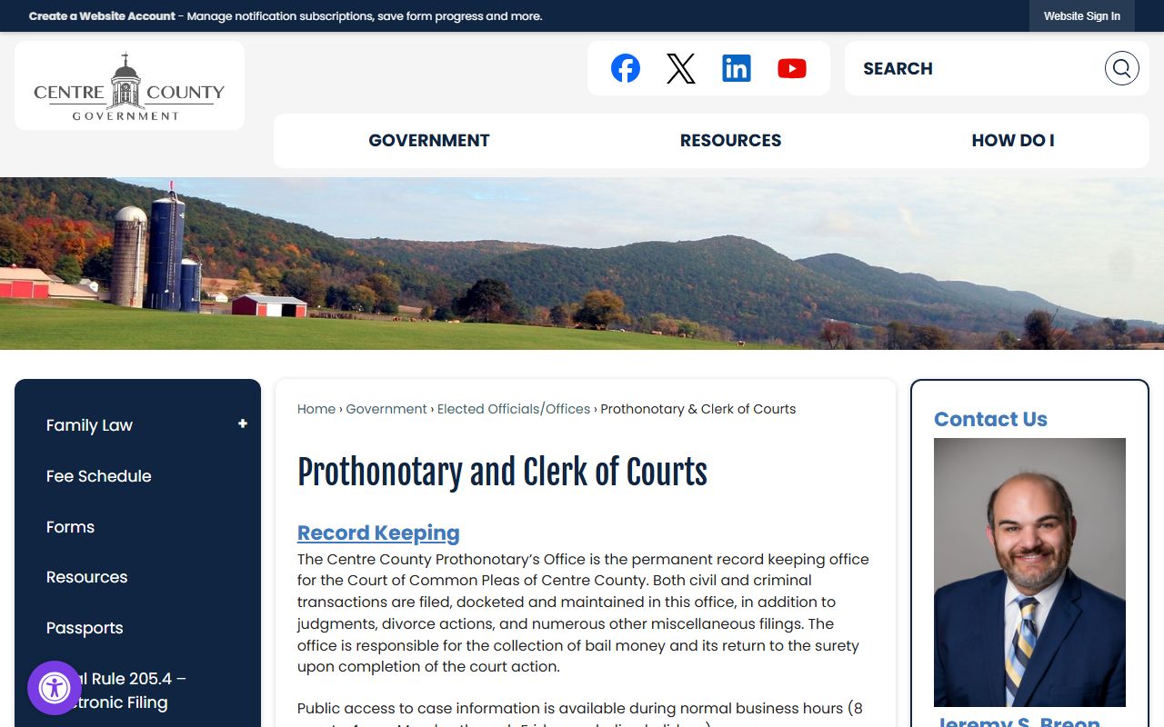 Research resource for Centre County warrant records