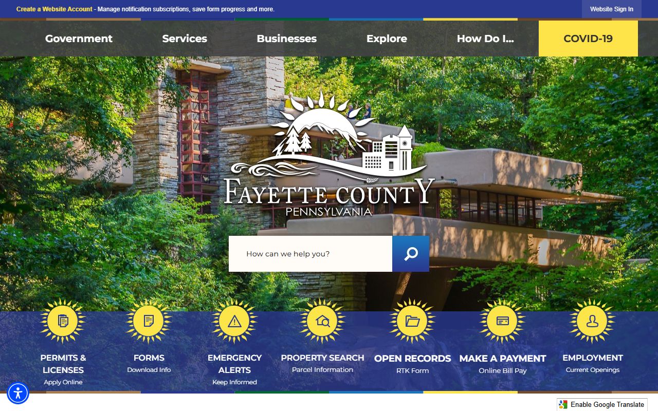 Fayette County Sheriff's Office website for warrant records