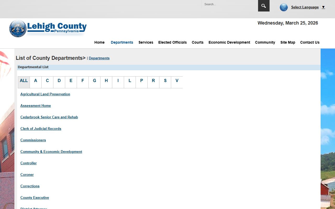 Lehigh County Clerk of Judicial Records website for warrant records