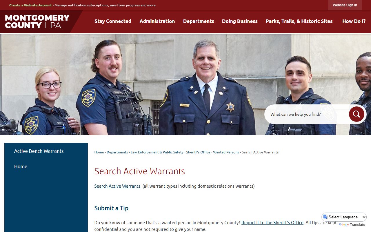 Montgomery County court case research resource page